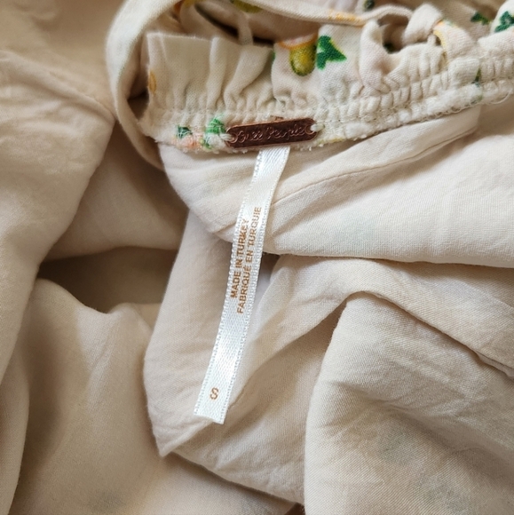 Free People Like A Lady printed mini dress button tie closure ruffle flounce S - Picture 10 of 14